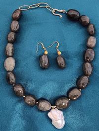Kathy Hjeresen Labradorite and Pearl Jewelry Set