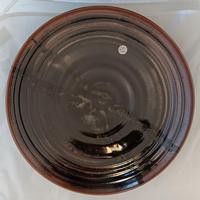 W. Lowell Baker Large Tenmoku Platter - Dark Brown