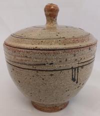 W. Lowell Baker Lidded Bowl - Tan