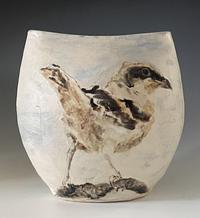 Lisa McEneaney Loggerhead Shrike Vase