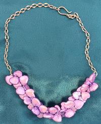 Kathy Hjeresen Purple Pearl Necklace