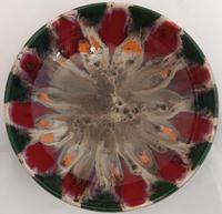 Tamara Massong Peacock Series-Red Flower Bowl 2-15-24-13