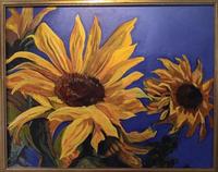 Jaye Buros Sunflowers Facing the Sun