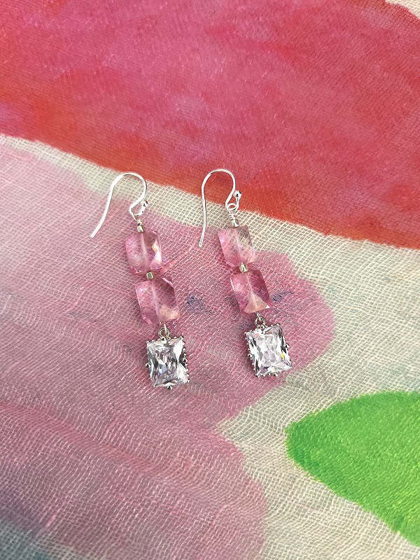 Pink Topaz Earrings - Lynn Walsh