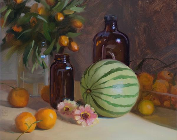 Mini Watermelon and Cumquats - Anne Smerdon