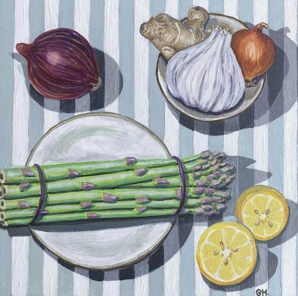 Asparagus With Grey Stripes - Gillian Haig