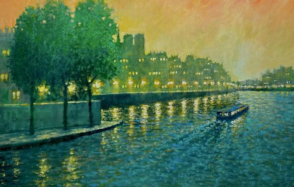 Sunset on Seine - David Hinchliffe