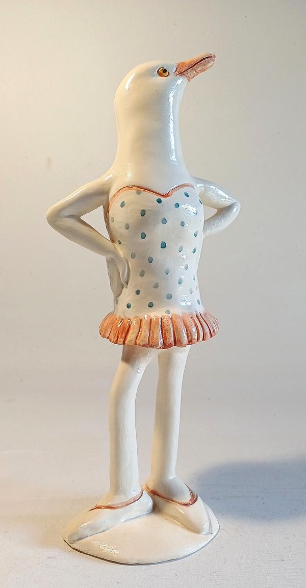 Seagull in Frilly Bathers - Sally Hook