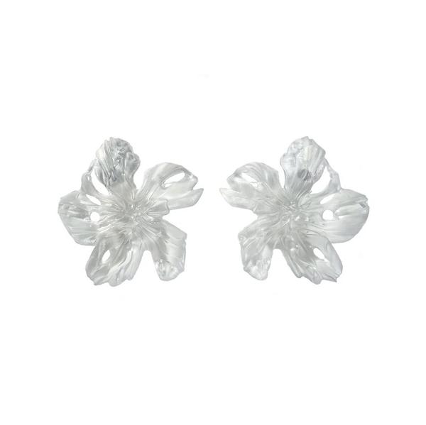 6. Clear Flower Earrings - Panayiota Koutsantonis