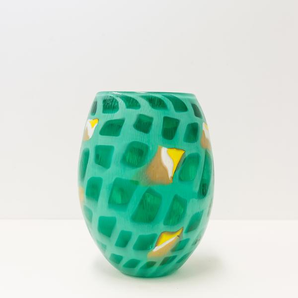 Keith Rowe - Teal Murrine Vase