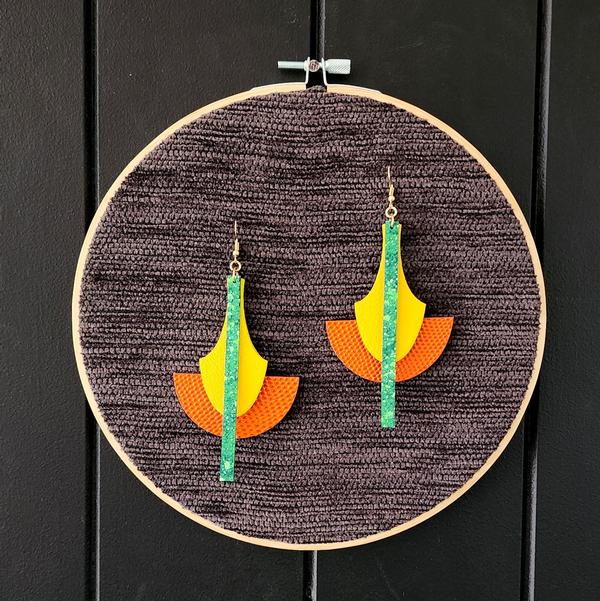 1. Earrings (yellow_ green_ orange) - Sarah Spargo