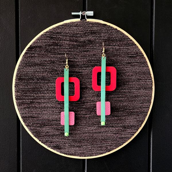 4. Earrings (red_ pink_ green) - Sarah Spargo
