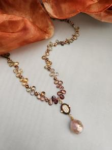 Lynn Walsh Pearl Drop on Gold and Silver Necklace