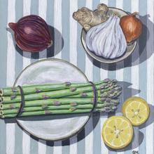 Gillian Haig Asparagus With Grey Stripes