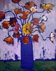 David Hinchliffe Flowers in Mauve