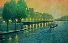 David Hinchliffe Sunset on Seine