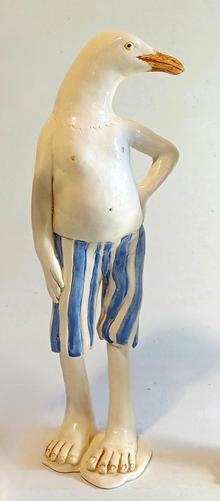 Sally Hook Seagull in Striped Boardies