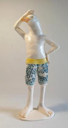 Sally Hook Seagull scanning the Waves