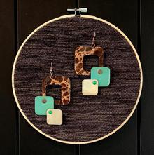 Sarah Spargo 11. Earrings (bronze_ teal_ white)