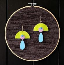 Sarah Spargo 3. Earrings (green_ mauve_ blue)