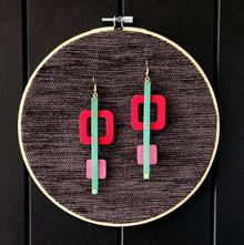 Sarah Spargo 4. Earrings (red_ pink_ green)