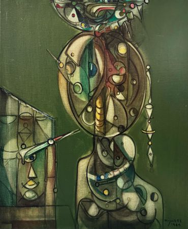Abstract in olive green - Jose Mijares