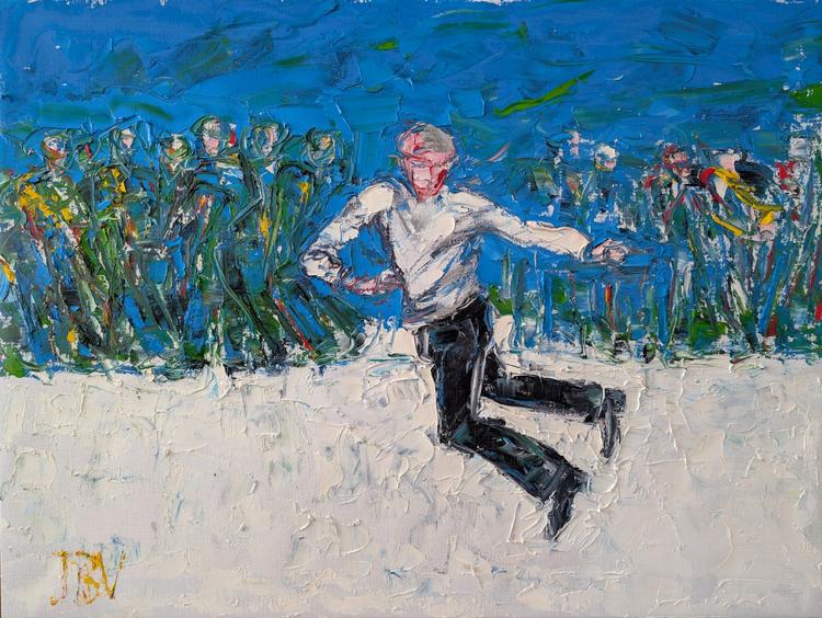 The Bullet Thrower Watched By The Crowd II - J B Vallely