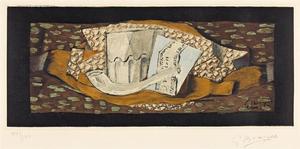 Georges Braque Nature morte au verre et à la pipe