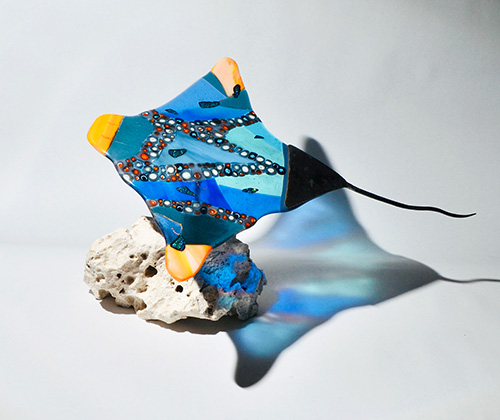 Jo-Anne Maire - Blue and Orange Ray - Medium