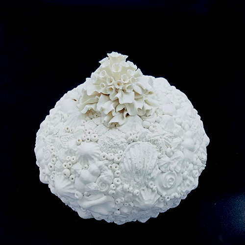 Beverley McMahon - Encrusted Shell Ball with Flutes and Fronds