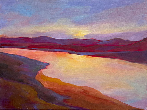Jean Sher - Sunset River Reflections