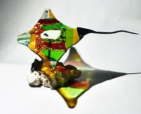 Amber and Green Ray - Medium