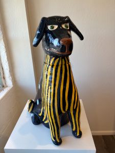 LESLIE SAFARIK - Blue Striped Dog