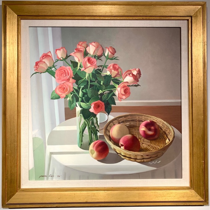 Still Life Roses Peaches - Yuan Yuh Lee