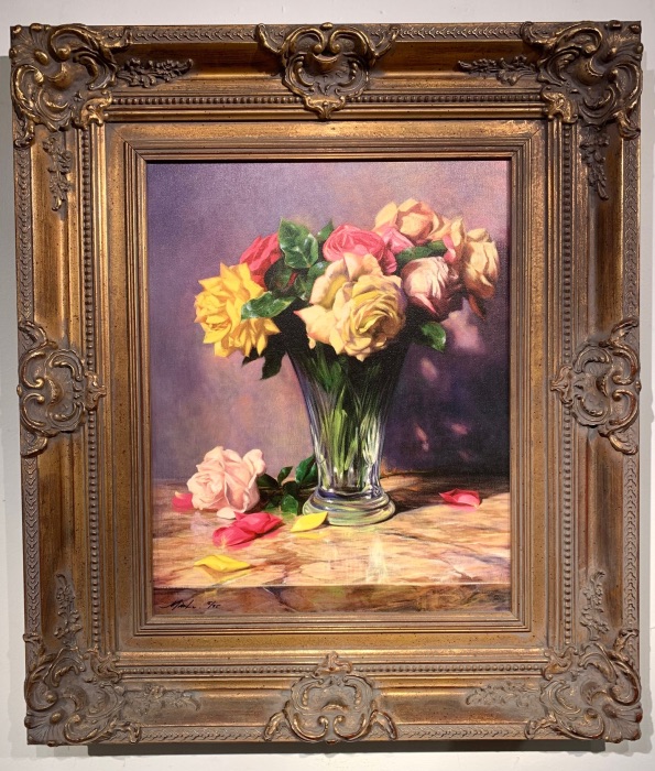 Roses On Marble 595 - William Martin