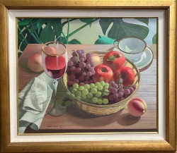 Fruit Composition With Wine Glass