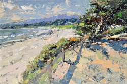 Frank Getty Stroll Along Carmel Beach