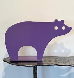 Jeffie Brewer Purple Bear small plate