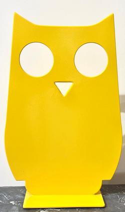 Jeffie  Brewer Yellow Owl Small Plate