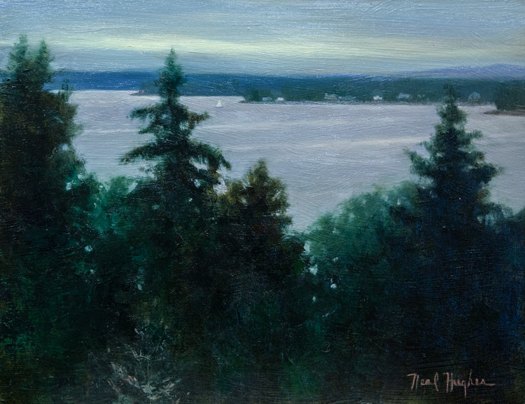 Islesboro Twilight by Neal Hughes at Sylvan Gallery - NEAL HUGHES