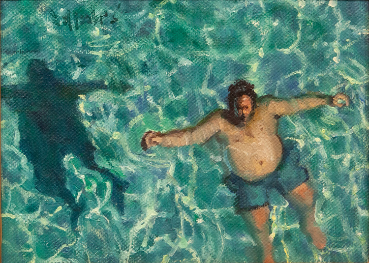 Just Another Buddha in the Pool by Stan Moeller at Sylvan Gallery - STAN MOELLER