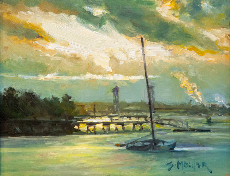 Portsmouth Harbor From Newcastle Island by Neal Hughes - STAN MOELLER