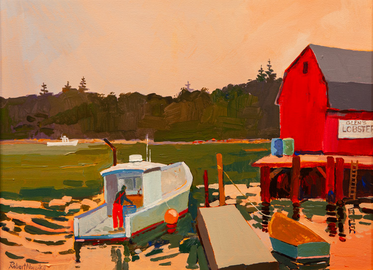 Glen_s Lobster_ Bailey_s Island by Robert Noreika at Sylvan Gallery - ROBERT NOREIKA