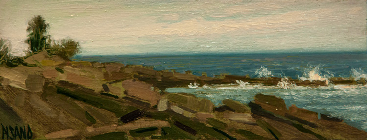 Cold Evening_ Ocean Point by Crista Pisano at Sylvan Gallery - CRISTA PISANO