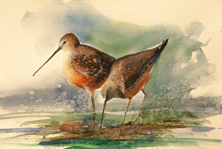 Red Knots by Laura Winslow at Sylvan Gallery - LAURA WINSLOW