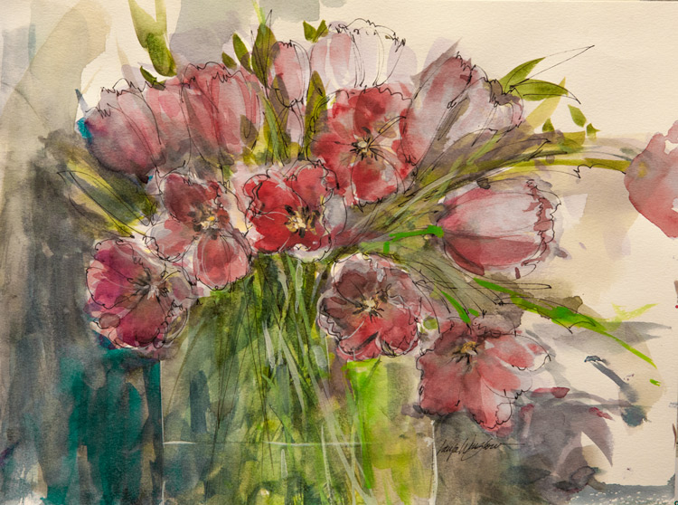 Spring Tulips by Laura Winslow at Sylvan Gallery - LAURA WINSLOW