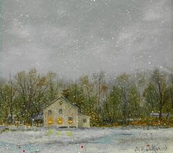 AL BARKER Saturday Night Snowstorm by Al Barker at Sylvan Gallery