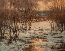 ANGELO FRANCO, JR. Winter_s Silent Glow by Angelo Franco at Sylvan Gallery