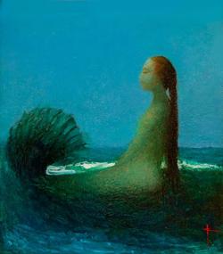 CHARLES KOLNIK (1951 - 2020) Meditative Mermaid by Charles Kolnik at Sylvan Gallery