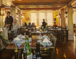 A Dinner at the Island Inn by Stan Moeller at Sylvan Gallery